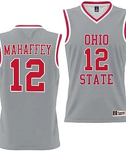 Evan Mahaffey Jersey #12 Ohio State Buckeyes College Basketball Lightweight Gray