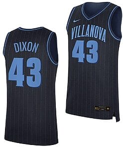 Eric Dixon Jersey #43 Villanova Wildcats Replica College Basketball 2023-24 Navy