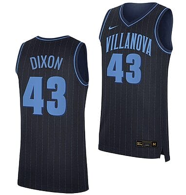 Eric Dixon Jersey #43 Villanova Wildcats Replica College Basketball 2023-24 Navy