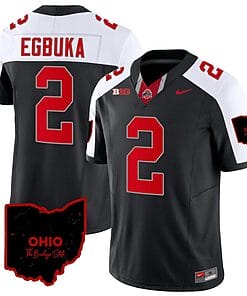 Emeka Egbuka Jersey #2 Ohio State Buckeyes College Football Stitched Vapor Limited Ohio Patch Black Alternate