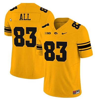 Erick All Jersey #83 Iowa Hawkeyes Vapor Limited College Football Gold