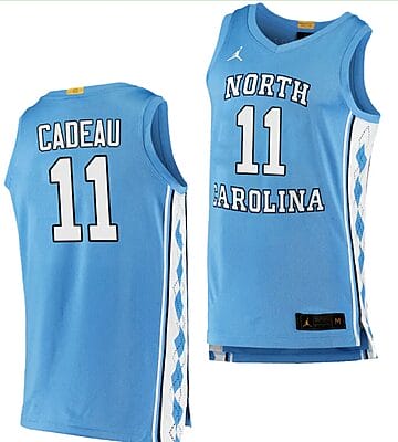 Elliot Cadeau Jersey #11 North Carolina Tar Heels College Basketball Blue