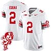 Emeka Egbuka Jersey #2 Ohio State Buckeyes Football 2023 Stitched Brutus Buckeye Patch White