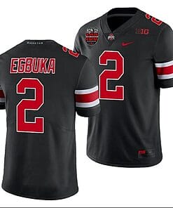 Emeka Egbuka Jersey #2 Ohio State Buckeyes Ohio Stadium Patch College Football Black
