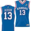 Elmarko Jackson Jersey #13 Kansas Jayhawks NIL College Basketball Lightweight Royal