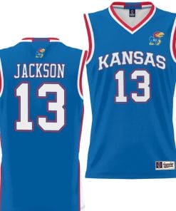 Elmarko Jackson Jersey #13 Kansas Jayhawks NIL College Basketball Lightweight Royal