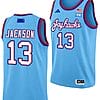 Elmarko Jackson Jersey #13 Kansas Jayhawks Basketball DRIP Alternate 2023-24 Baby Blue