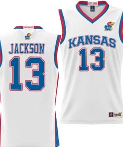 Elmarko Jackson Jersey #3 Kansas Jayhawks NIL College Basketball Lightweight White