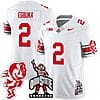Emeka Egbuka Jersey #2 Ohio State Buckeyes Football Stitched Brutus Buckeye Patch White