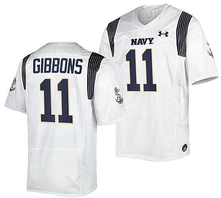 Eavan Gibbons Jersey #11 Navy Midshipmen Premier Replica College Football White