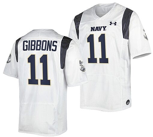 Eavan Gibbons Jersey #11 Navy Midshipmen Premier Replica College Football White
