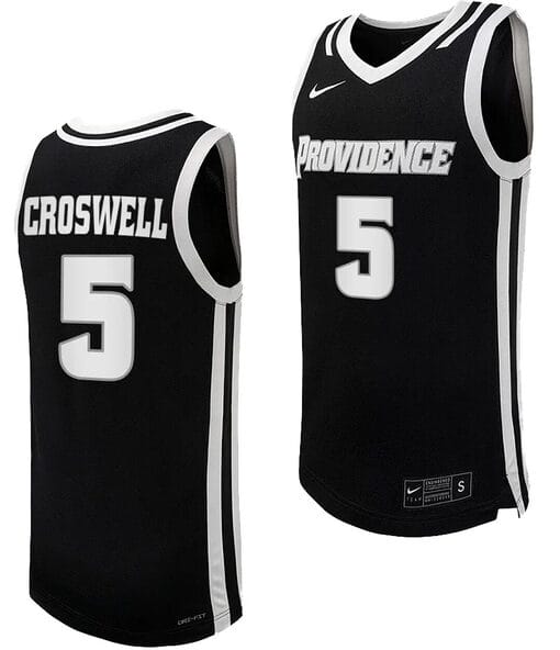Ed Croswell Jersey #5 Providence Friars Replica College Basketball Black Uniform