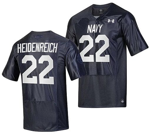 Eli Heidenreich Jersey #22 Navy Midshipmen Silent Service Replica College Football Navy