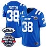 Factor Jersey #38 Duke Blue Devils Football Limited Royal - Military Bowl