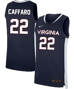 Francisco Caffaro Jersey #22 Virginia Cavaliers College Basketball Stitched Navy