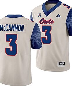 FAU Owls Larry McCammon Jersey #3 Alternate Football Game Sand 2023
