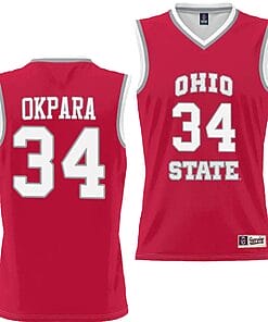 Felix Okpara Jersey #34 Ohio State Buckeyes College Basketball Lightweight Scarlet