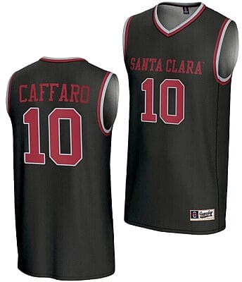 Francisco Caffaro Jersey #10 Santa Clara Broncos Basketball NIL Lightweight Black