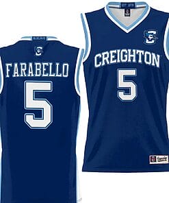Francisco Farabello Jersey #5 Creighton Bluejays College NIL Basketball Lightweight Blue