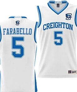 Francisco Farabello Jersey #5 Creighton Bluejays College NIL Basketball Lightweight White