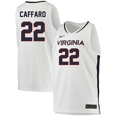 Francisco Caffaro Jersey #22 Virginia Cavaliers College Basketball Stitched White