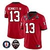 Georgia Bulldogs Stetson Bennett Jersey #13 - Back To Back National Champions College Football Red