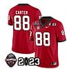 Georgia Bulldogs Jalen Carter Jersey #88 CFP National Champions Patch 2023 – All Stitched Red