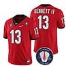 Georgia Bulldogs Stetson Bennett Jersey #13 Honoring Vince Dooley Patch – All Stitched Red