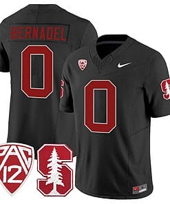 Gaethan Bernadel Jersey #0 Stanford Cardinal Jersey Vapor Limited College Football Black