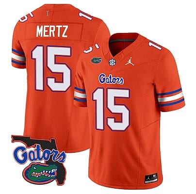 Graham Mertz Jersey #15 Florida Gators Vapor Limited Florida Map College Football Orange