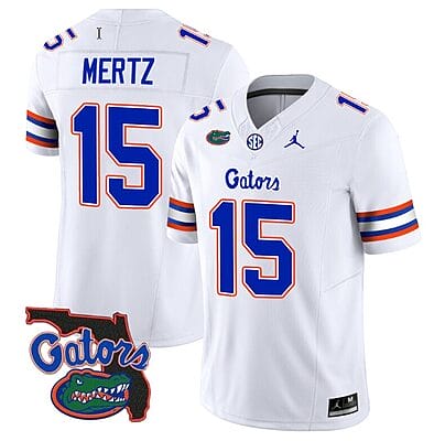 Graham Mertz Jersey #15 Florida Gators Vapor Limited Florida Map College Football White