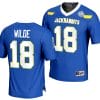 Griffin Wilde Jersey #18 South Dakota State Jackrabbits 2023 FCS Football National Champions Blue