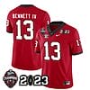 Georgia Bulldogs Stetson Bennett Jersey #13 CFP National Champions Patch 2023 – All Stitched Red