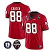 Georgia Bulldogs Jalen Carter Jersey #88 - Back To Back National Champions College Football Red