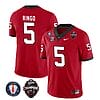 Georgia Bulldogs Kelee Ringo Jersey #5 - Back To Back National Champions College Football Red