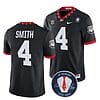 Georgia Bulldogs Nolan Smith Jersey #4 Honoring Vince Dooley Patch – All Stitched Black