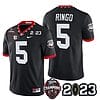 Georgia Bulldogs Kelee Ringo Jersey #5 CFP National Champions Patch 2023 – All Stitched Black