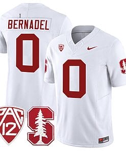 Gaethan Bernadel Jersey #0 Stanford Cardinal Jersey Vapor Limited College Football White