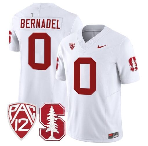 Gaethan Bernadel Jersey #0 Stanford Cardinal Jersey Vapor Limited College Football White