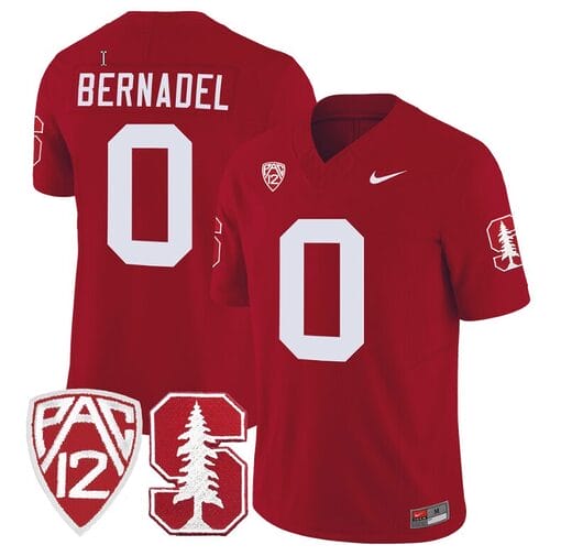 Gaethan Bernadel Jersey #0 Stanford Cardinal Jersey Vapor Limited College Football Crimson