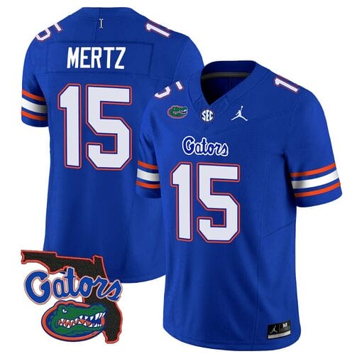 Graham Mertz Jersey #15 Florida Gators Vapor Limited Florida Map College Football Royal