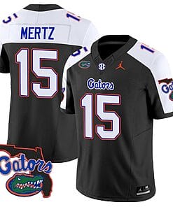 Graham Mertz Jersey #15 Florida Gators Vapor Limited Florida Map College Football Black Alternate