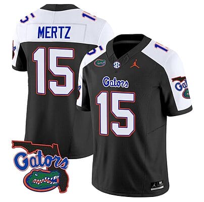 Graham Mertz Jersey #15 Florida Gators Vapor Limited Florida Map College Football Black Alternate