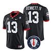 Georgia Bulldogs Stetson Bennett Jersey #13 Honoring Vince Dooley Patch – All Stitched Black