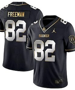 Gavin Freeman Jersey #82 Oklahoma Sooners College Football Stitched Black Gold