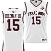 Henry Coleman III Jersey #15 Texas Aggies NIL College Basketball Jersey Lightweight White