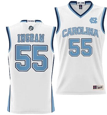 Harrison Ingram Jersey #55 UNC Tar Heels NIL College Basketball Lightweight White