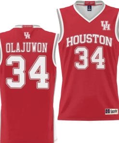 Hakeem Olajuwon Jersey #34 Houston Cougars NIL College Basketball Lightweight Red