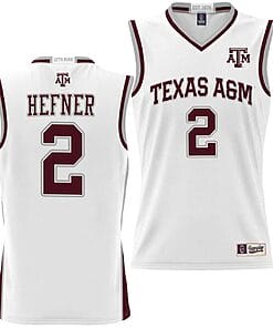 Hayden Hefner Jersey #2 Texas Aggies NIL College Basketball Jersey Lightweight White