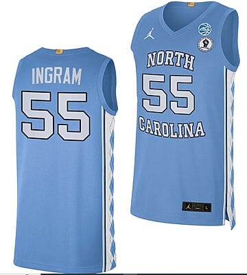 Harrison Ingram Jersey #55 North Carolina Tar Heels College Basketball Blue